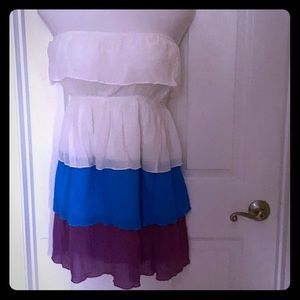 GB Strapless Ruffle Sun Dress